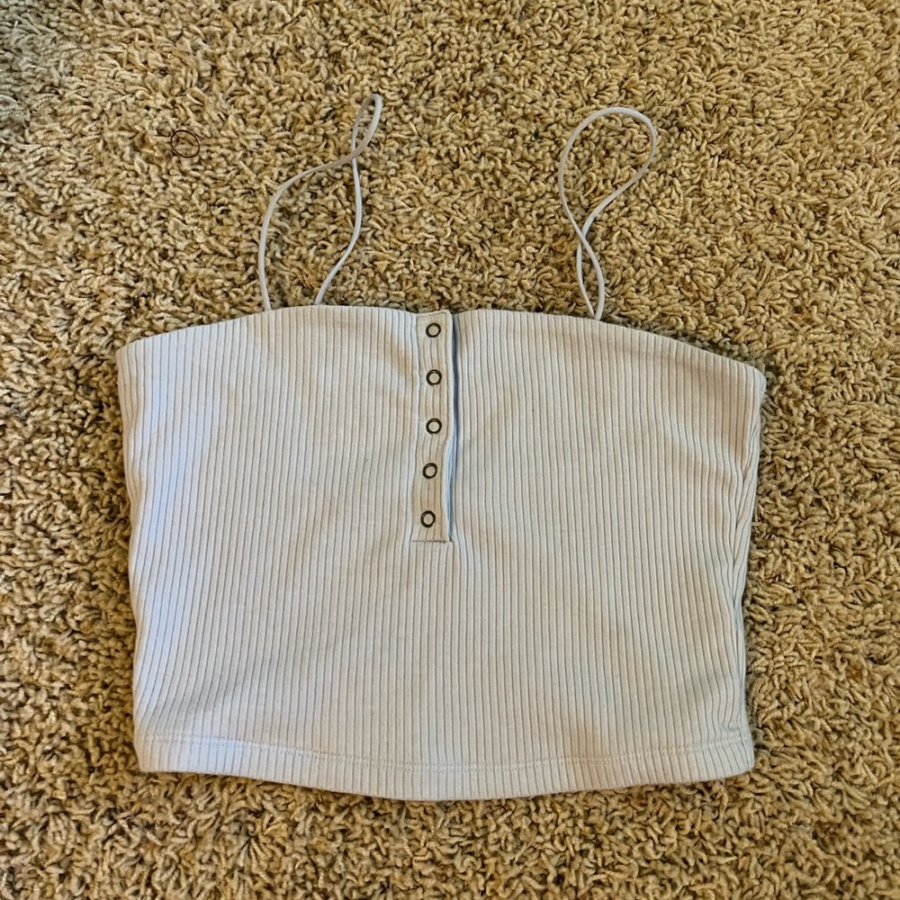 Cute light blue crop top